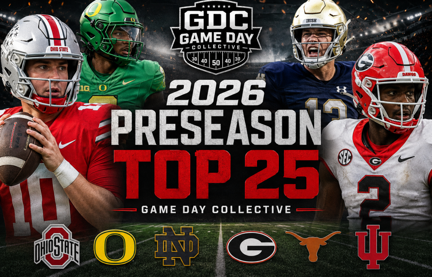 Game Day Collective Preseason Top 25 graphic